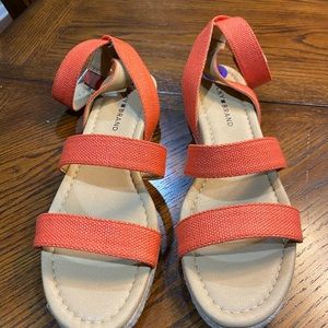 NEW Lucky Brand Wensdei Cork Wedge Sandals